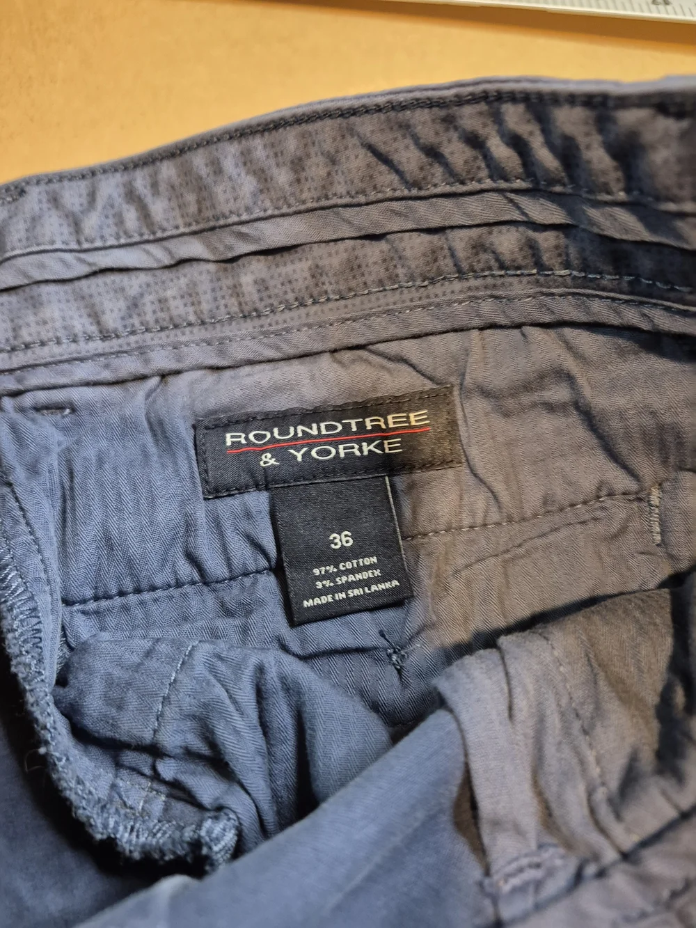 Roundtree & Yorke Men's Navy Flat Front Cotton Shorts 4546